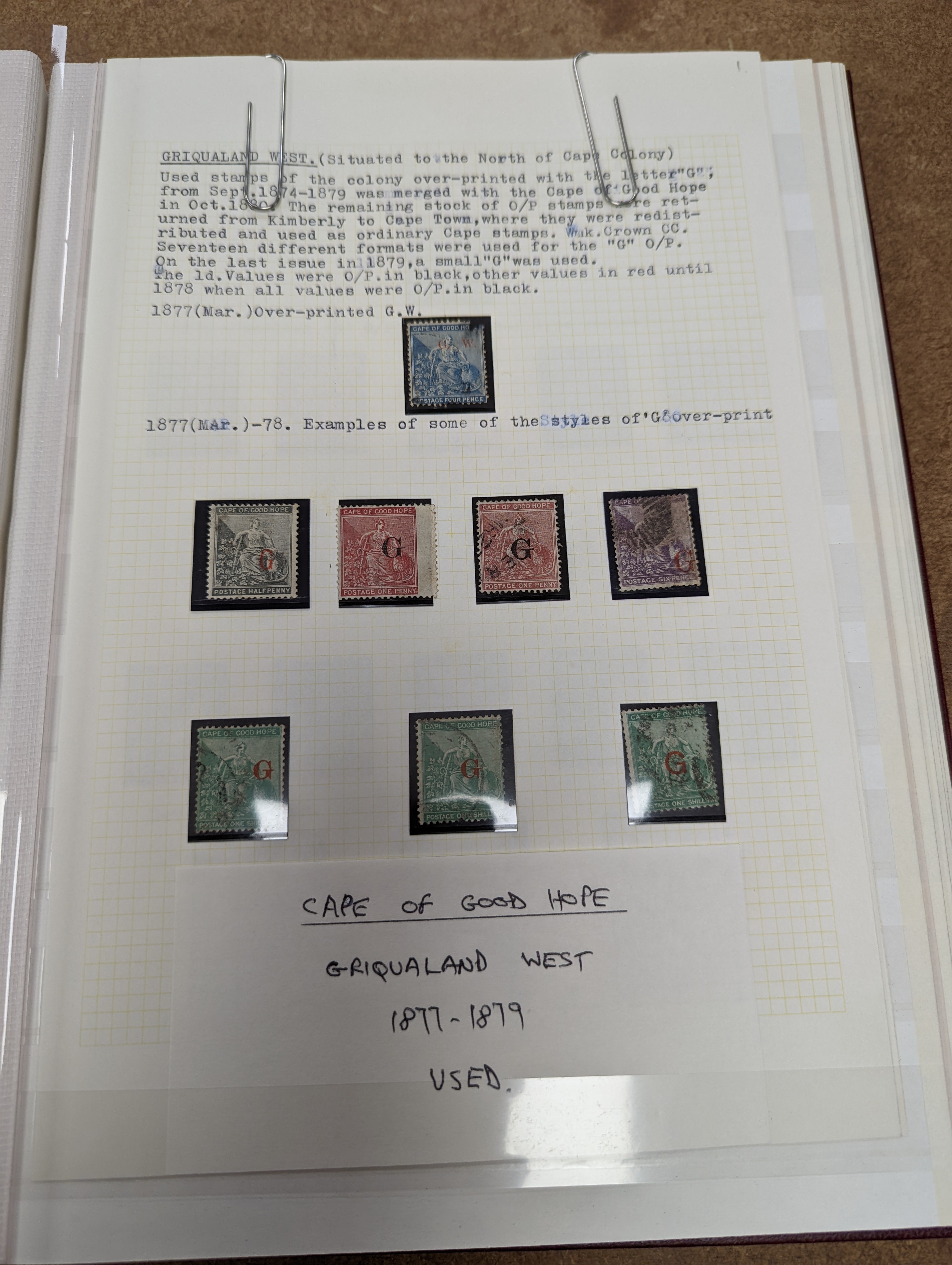 Cape of Good Hope - fine collection in 2 albums and stock book from 1853 1d used pair, 4d block of three used (and certificate), 1859 1sh dark green mint pair, 1861 1d woodblock used (sg 13a), 1863-64 1d, 4d and 6d mint